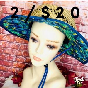 Corona Beer Tan Straw Floral Accent Sun Hat